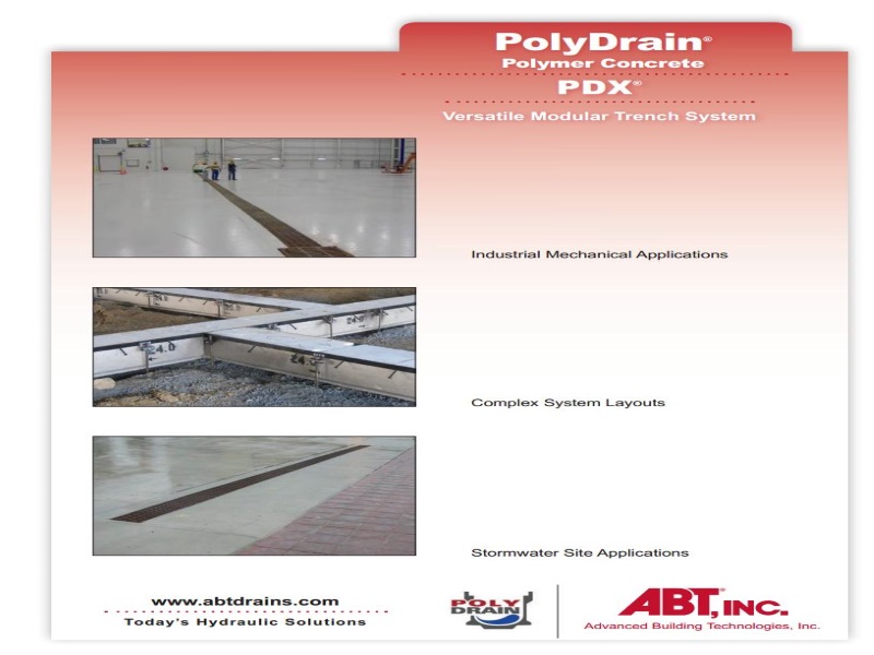 Catalogue produit ABT Drain : Polydrain PDX