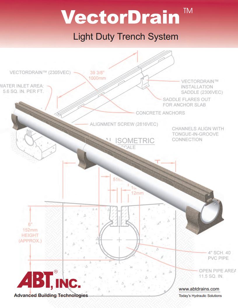 Catalogue produit ABT Drain : Polydrain PDX